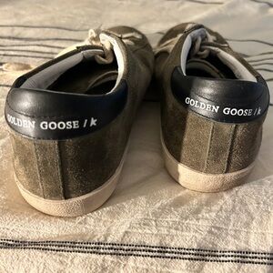 Men’s Golden Goose Suede Sneakers - Olive and Black